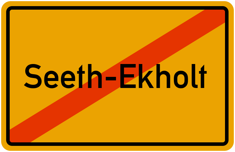 Ortsschild Seeth-Ekholt