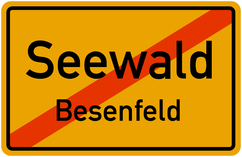 Ortsschild Seewald