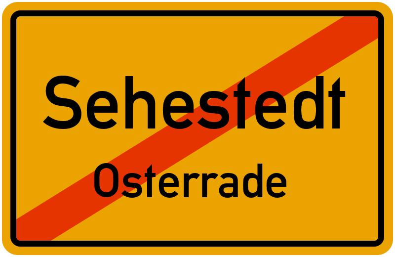 Ortsschild Sehestedt