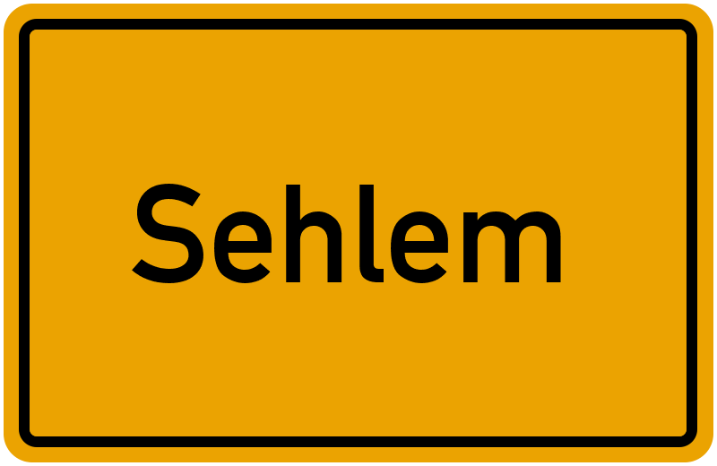 Ortsschild Sehlem