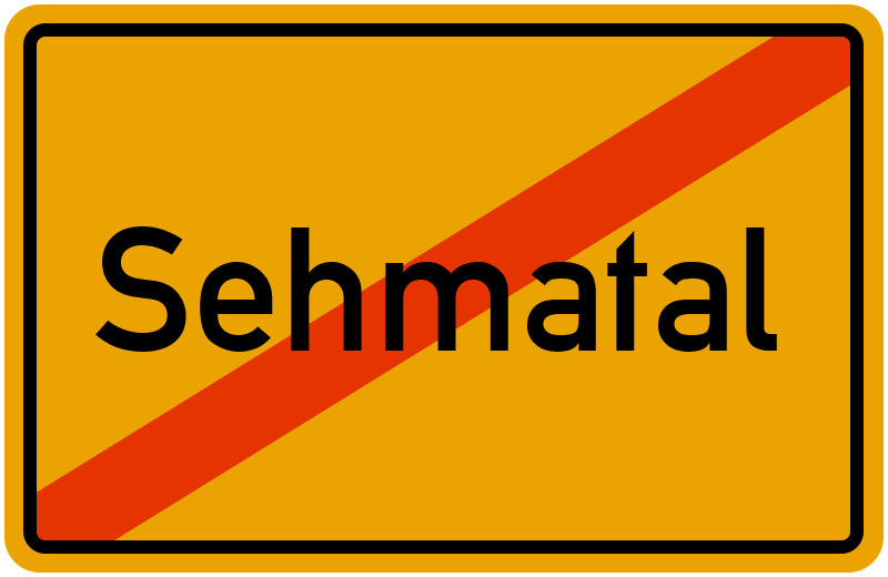 Ortsschild Sehmatal