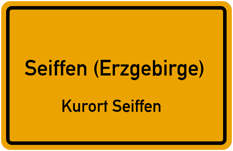 Ortsschild Seiffen (Erzgebirge)