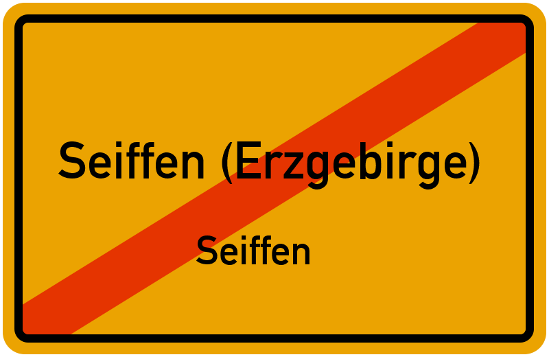Ortsschild Seiffen (Erzgebirge)