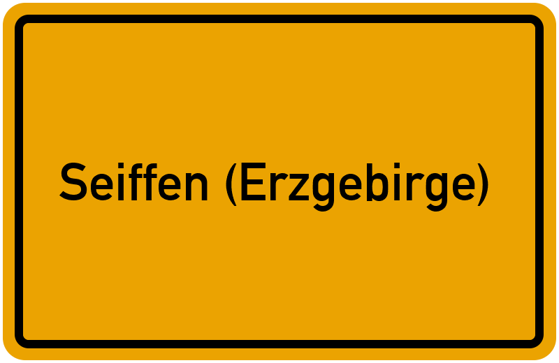 Ortsschild Seiffen (Erzgebirge)