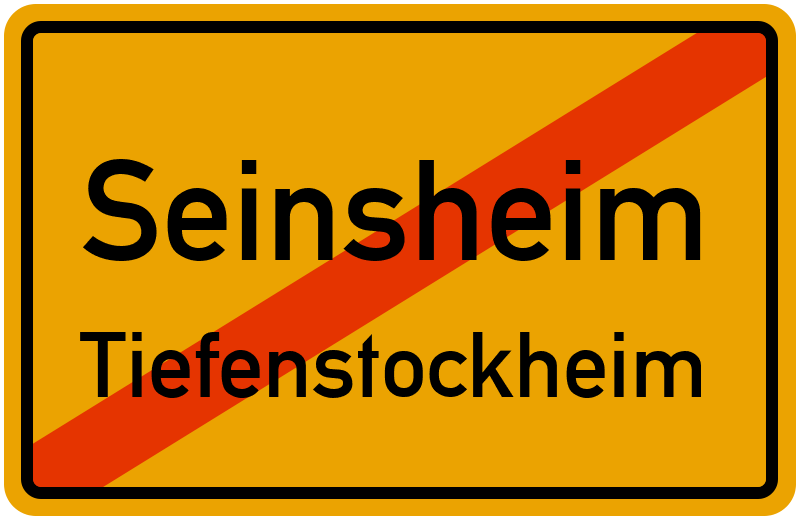 Ortsschild Seinsheim