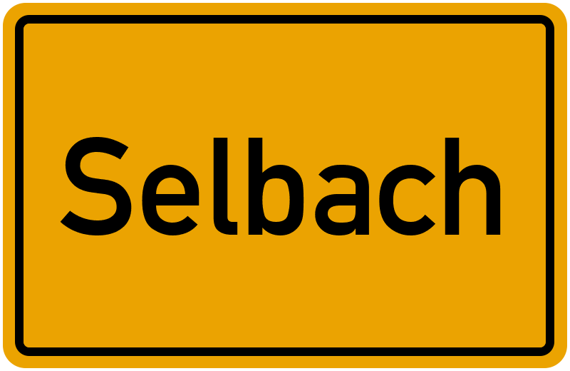 Ortsschild Selbach