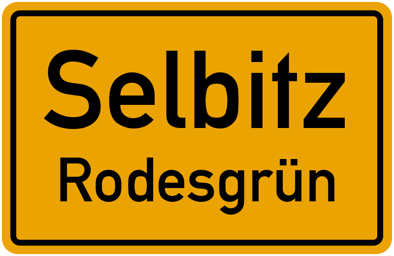 Ortsschild Selbitz