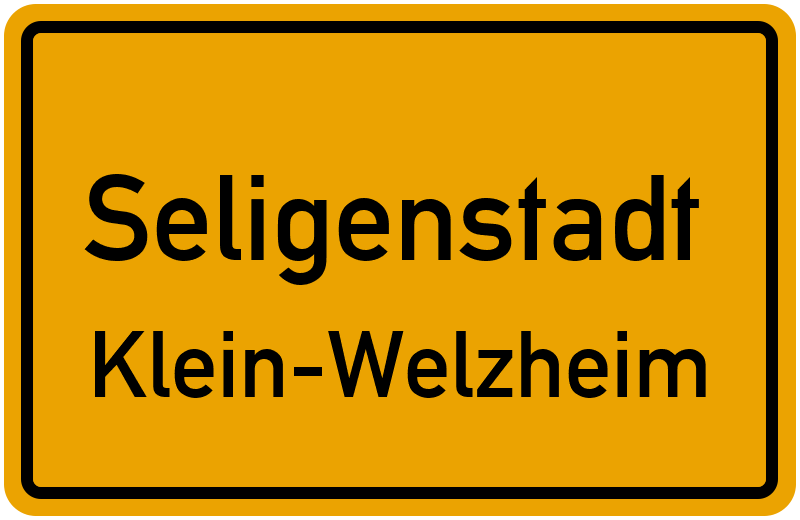 Ortsschild Seligenstadt