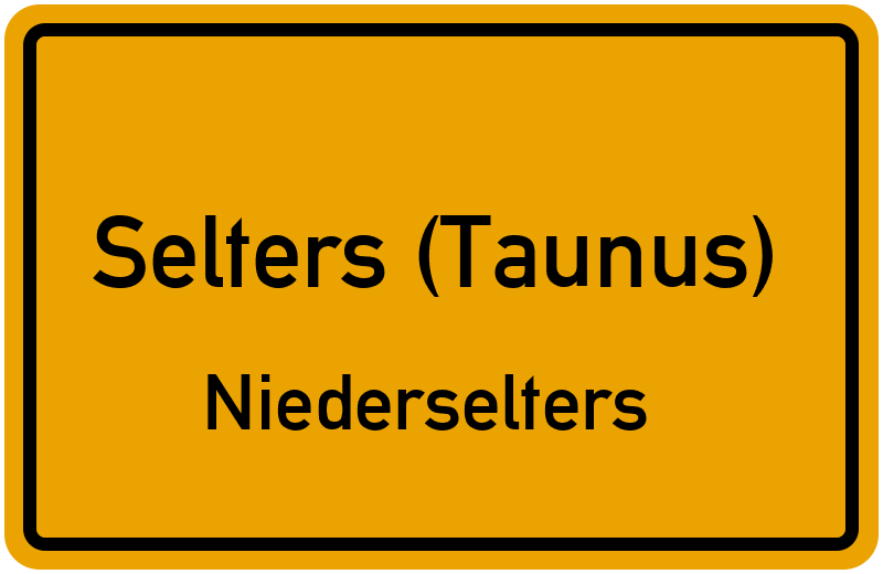 Ortsschild Selters (Taunus)