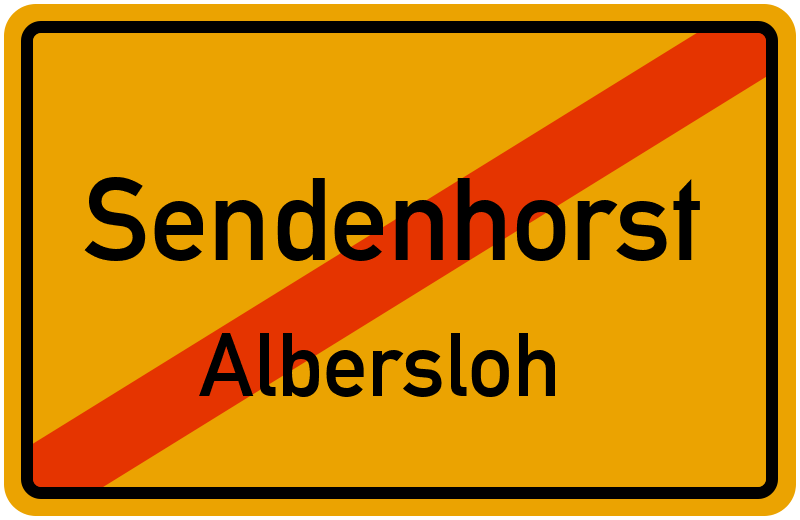 Ortsschild Sendenhorst