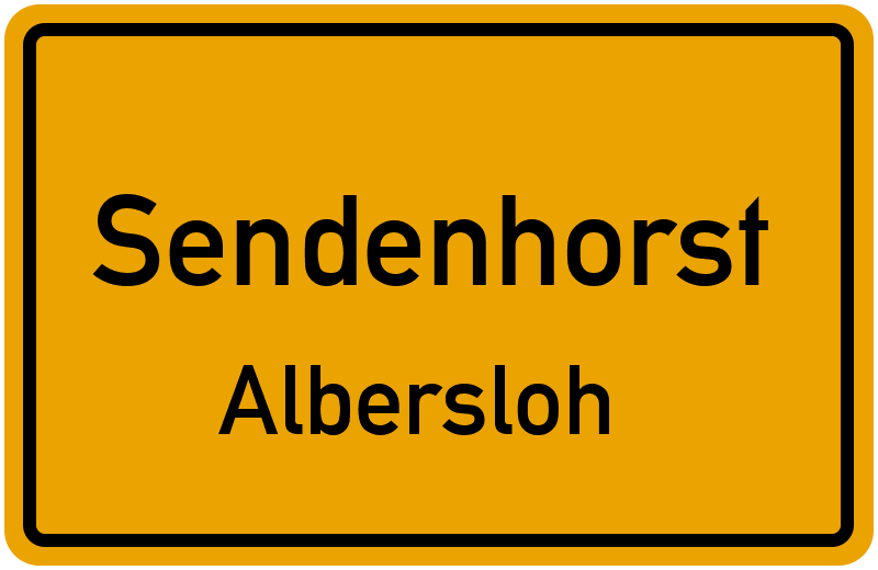 Ortsschild Sendenhorst
