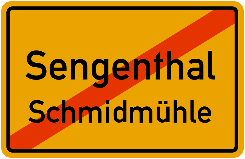 Ortsschild Sengenthal
