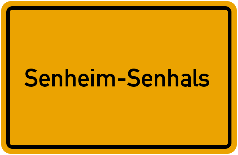 Ortsschild Senheim-Senhals