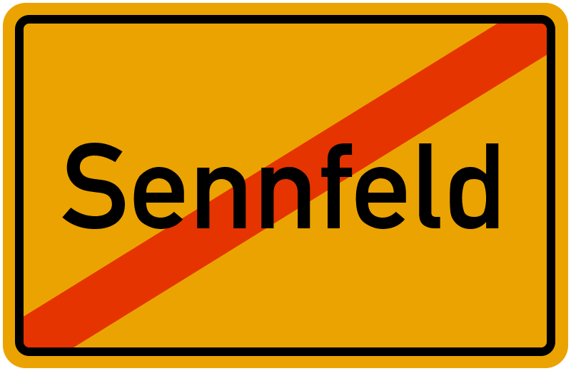 Ortsschild Sennfeld