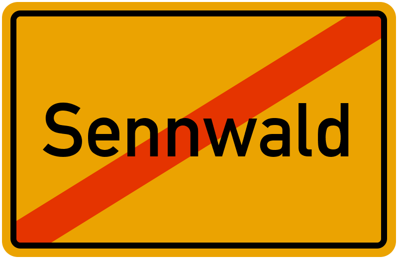Ortsschild Sennwald