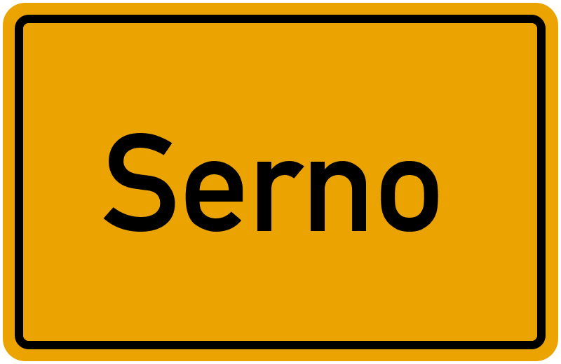 Ortsschild Serno