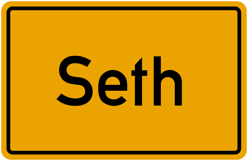 Ortsschild Seth