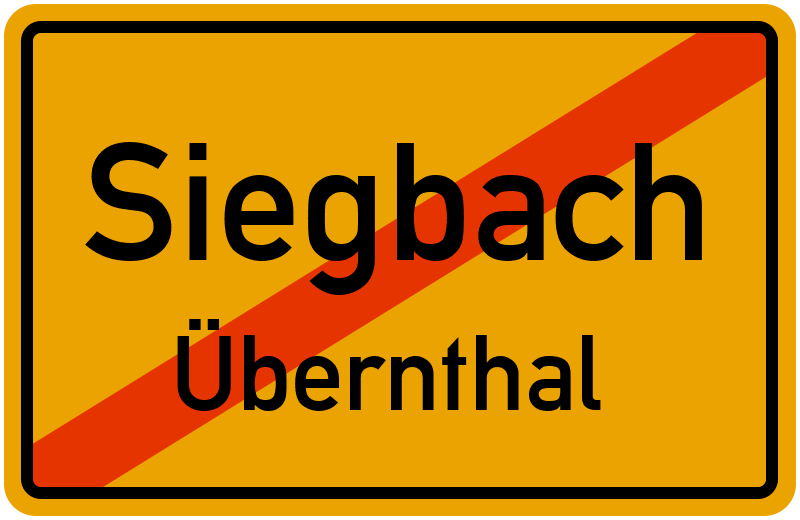 Ortsschild Siegbach