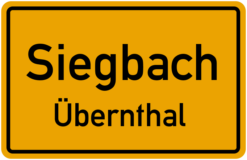 Ortsschild Siegbach