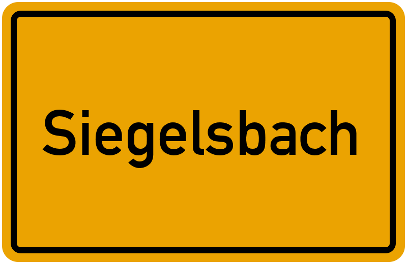 Ortsschild Siegelsbach