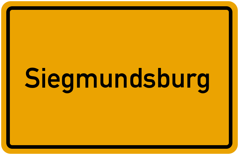 Ortsschild Siegmundsburg