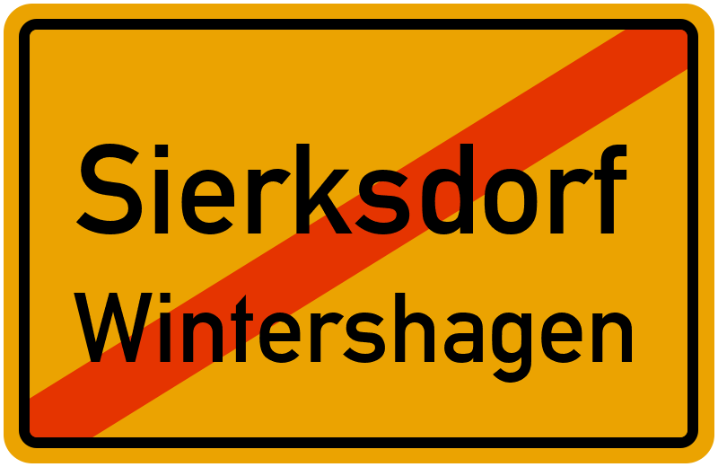 Ortsschild Sierksdorf