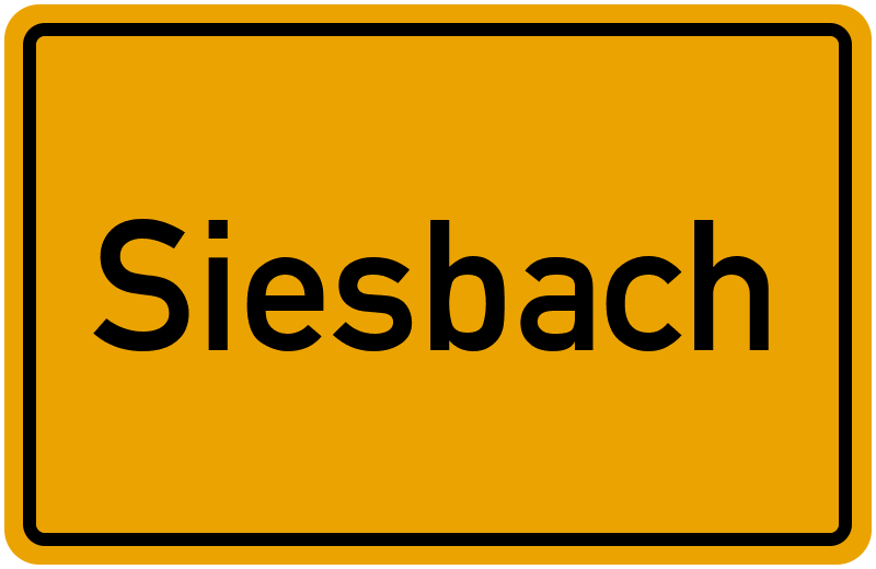 Ortsschild Siesbach