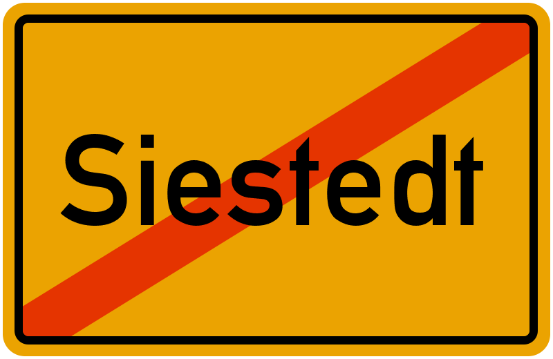 Ortsschild Siestedt