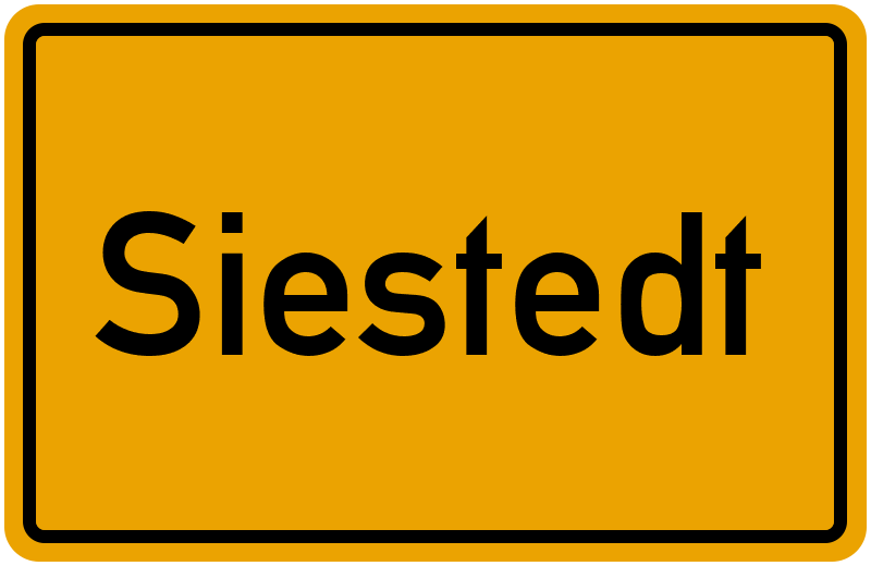 Ortsschild Siestedt