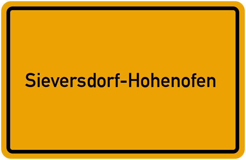 Ortsschild Sieversdorf-Hohenofen