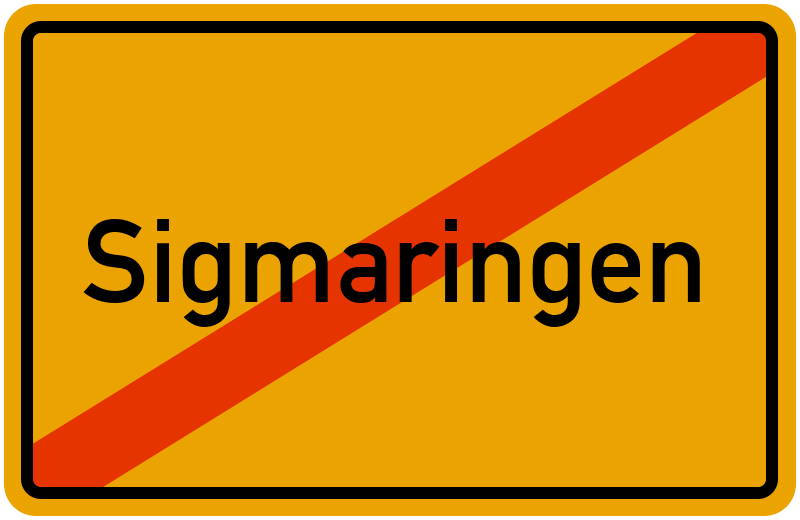Ortsschild Sigmaringen
