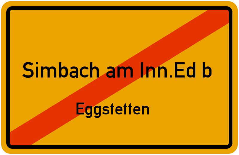 Ortsschild Simbach am Inn.Ed b