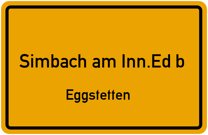 Ortsschild Simbach am Inn.Ed b