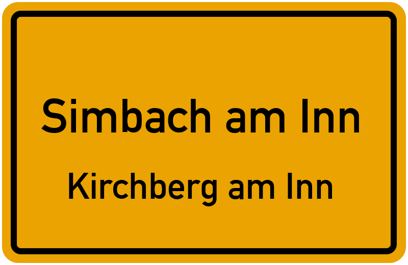 Ortsschild Simbach am Inn