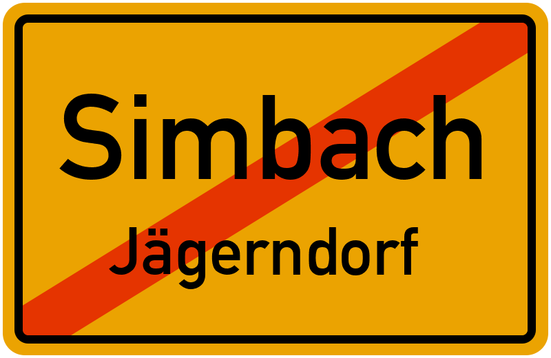 Ortsschild Simbach