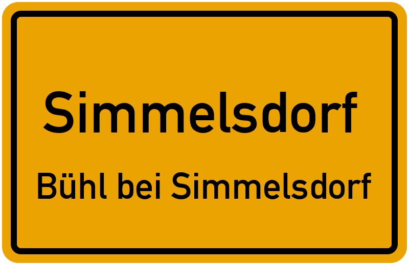 Ortsschild Simmelsdorf