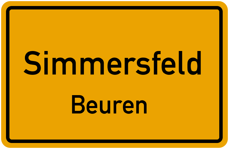 Ortsschild Simmersfeld