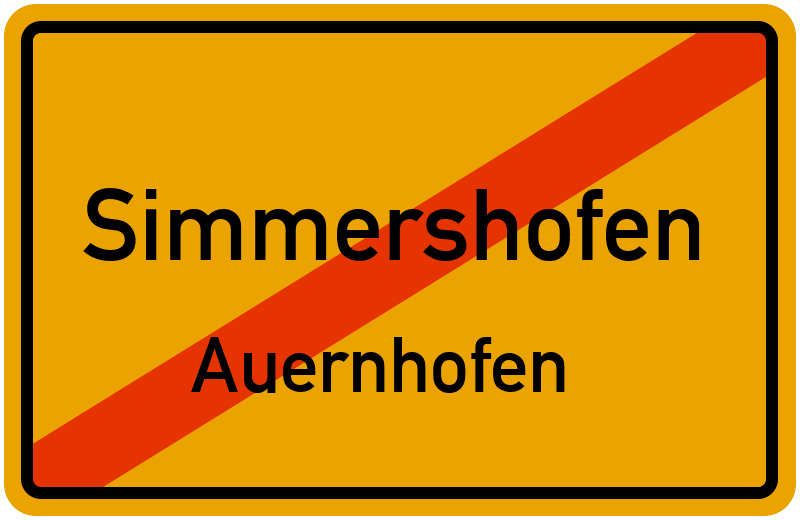 Ortsschild Simmershofen
