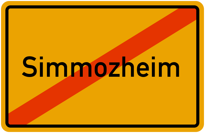 Ortsschild Simmozheim