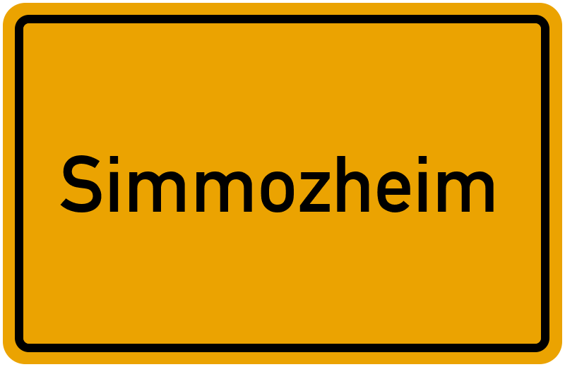 Ortsschild Simmozheim