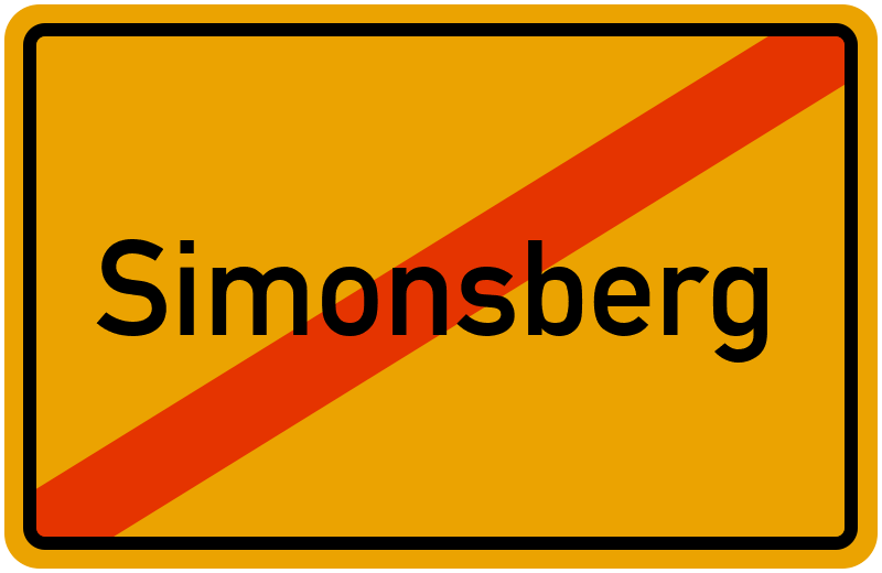 Ortsschild Simonsberg