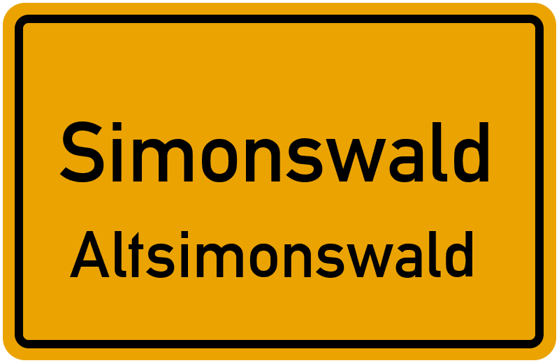 Ortsschild Simonswald