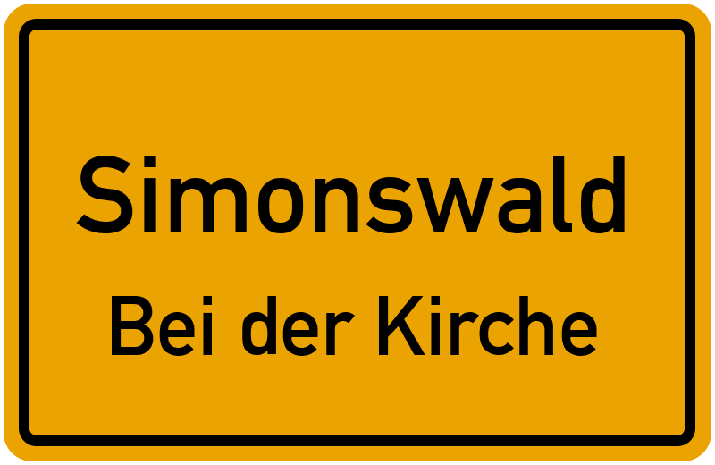 Ortsschild Simonswald