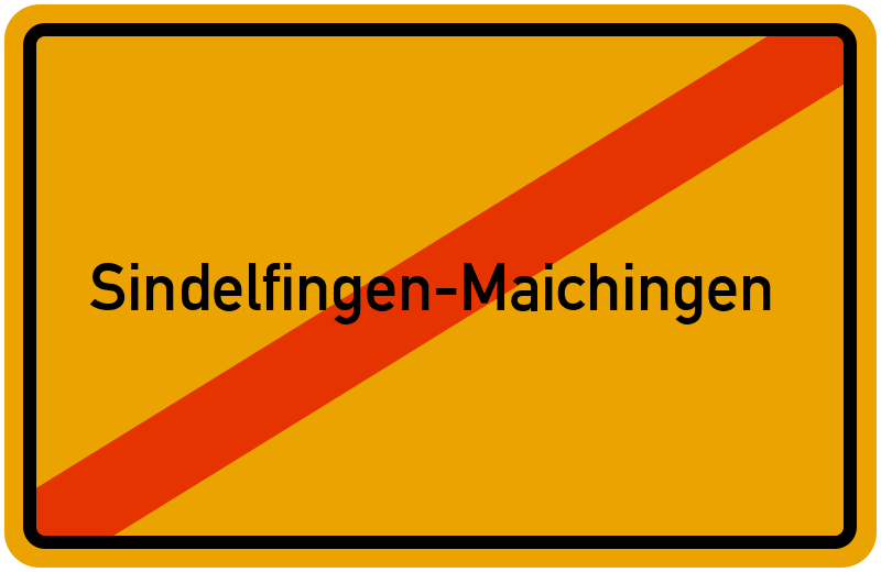Ortsschild Sindelfingen-Maichingen