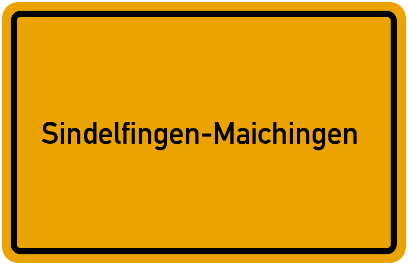 Ortsschild Sindelfingen-Maichingen