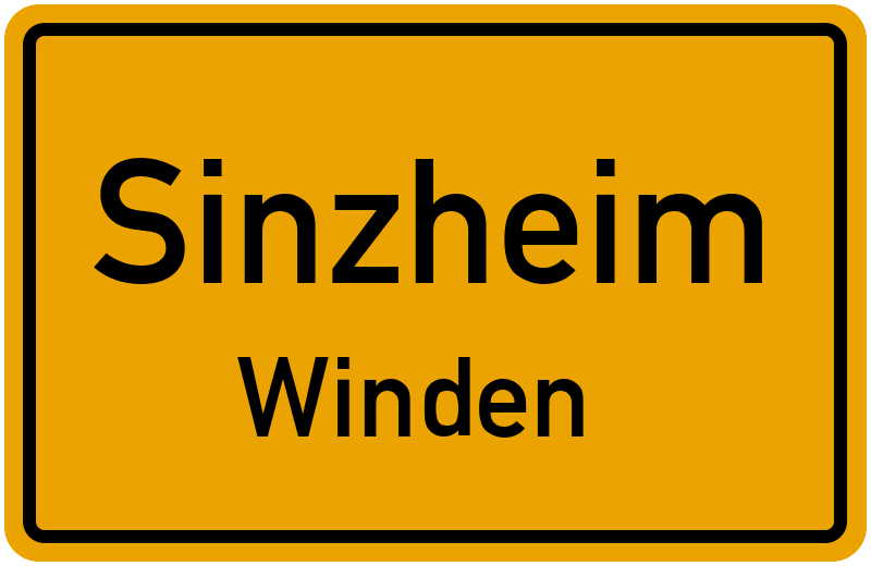 Ortsschild Sinzheim