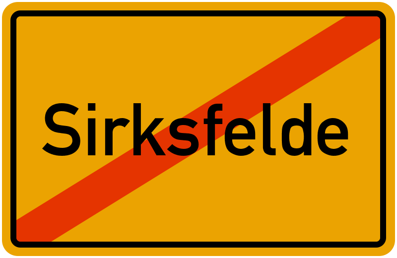 Ortsschild Sirksfelde
