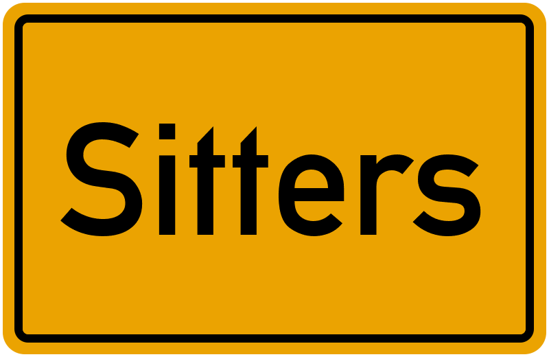 Ortsschild Sitters