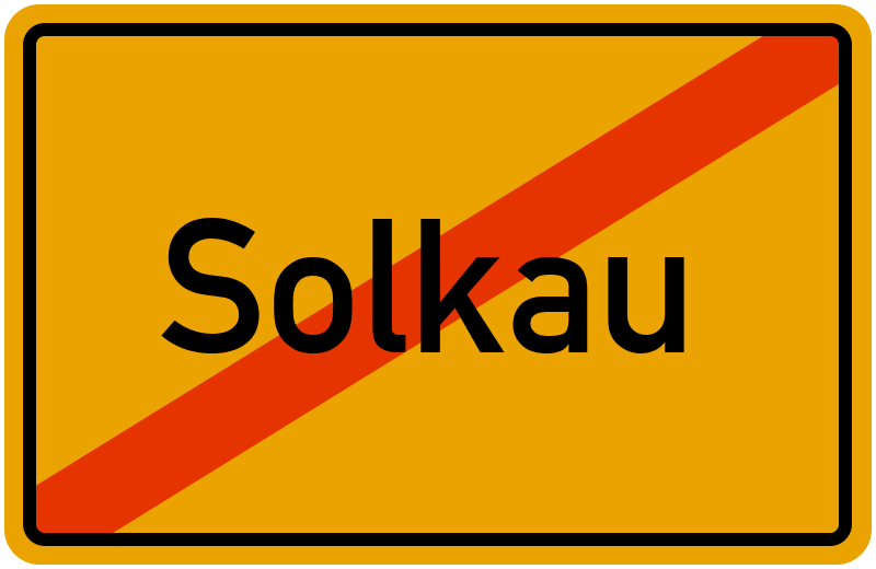 Ortsschild Solkau