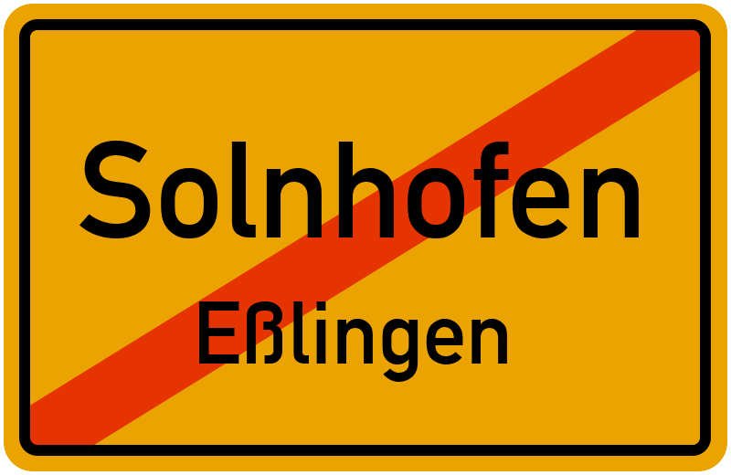 Ortsschild Solnhofen
